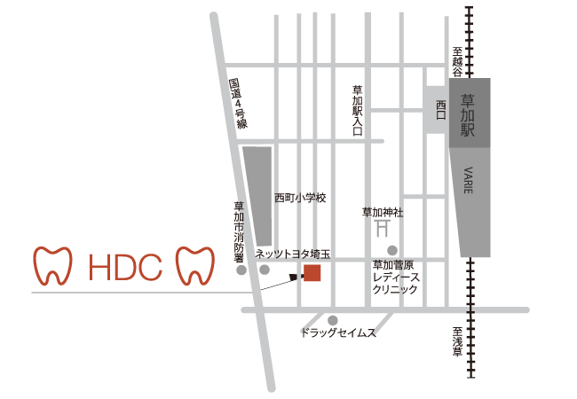 氷川デンタルクリニックのマップ